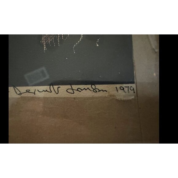 Lino Cut Coloured & Numbered Print Titled Louis Sun 1979 In Frame - Picture 6 of 12